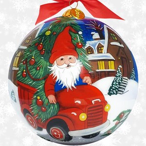 2025 Li Bien Ornaments Gnome for Christmas hand painted ornament