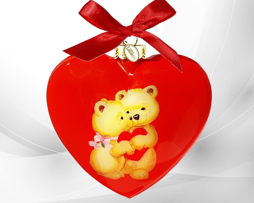 2024 Li Bien Ornament Heart I Love You Year Pained on Outside Etsy