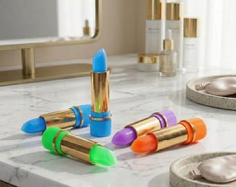 Set di balsami labbra a forma di farfalla che cambiano colore, trattamento idratante per le labbra in stile rossetto