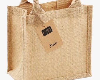 Westford Mill Mini Jute Tote Bag | Eco Friendly Reusable Market Shopper
