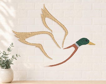 Mallard Duck Embroidery Design PES & DST Digital Files, Hoop Size: 4”x4”