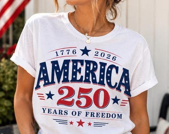 America 250 Years Freedom Retro Americana Graphic (Digital Download)