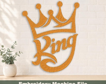 King Crown PES-borduurwerk digitale bestanden, png