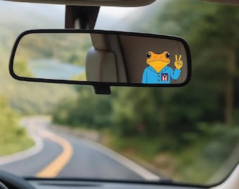 PR-sticker Frog/Coqui – autosticker Puerto Rico Peeker (Kiss-Cut)