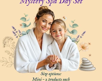 Mother Daughter Mystery Spa Day Set | Mommy & Me Self Care Box | Beauty Gift | Girls Spa Kit | Birthday Gift for Mom and Daughter