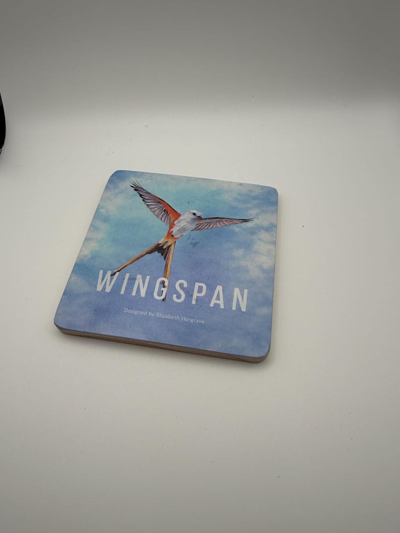 Custom Wingspan bamboo coasters