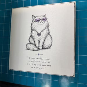 Princess Donut Cat Canvas Print – Persian, Purple Glasses, Butterfly Necklace, Dungeon Crawler Carl Quote