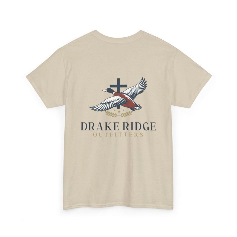 Drake Ridge Flying Duck T-Shirt | Outdoor Outfitters Logo, Hunting Tee image 12