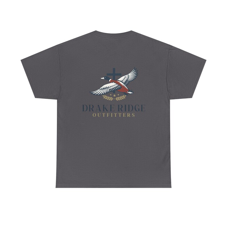 Drake Ridge Flying Duck T-Shirt | Outdoor Outfitters Logo, Hunting Tee image 14