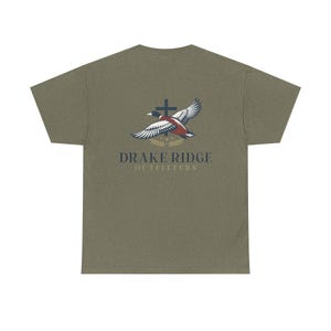 Drake Ridge Flying Duck T-Shirt | Outdoor Outfitters Logo, Hunting Tee image 6