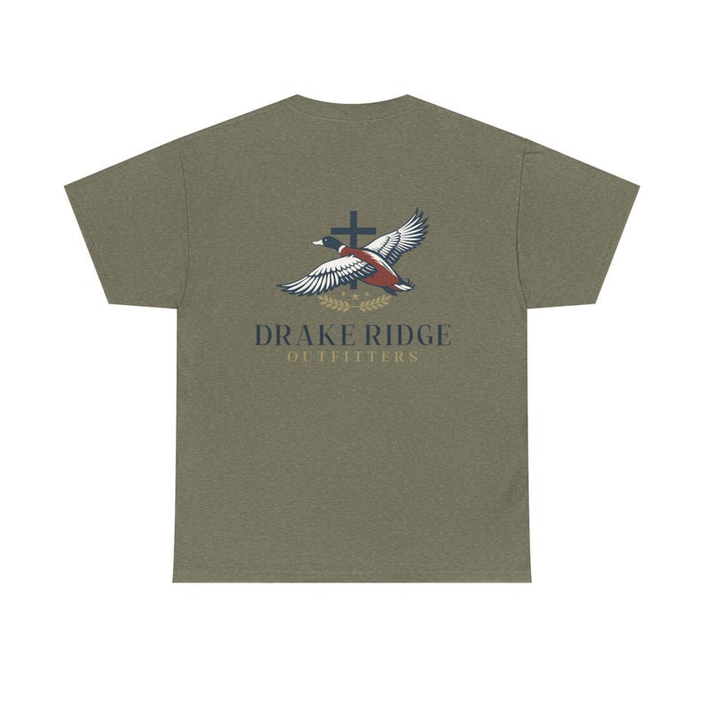 Drake Ridge Flying Duck T-Shirt | Outdoor Outfitters Logo, Hunting Tee image 6