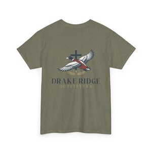 Drake Ridge Flying Duck T-Shirt | Outdoor Outfitters Logo, Hunting Tee image 8