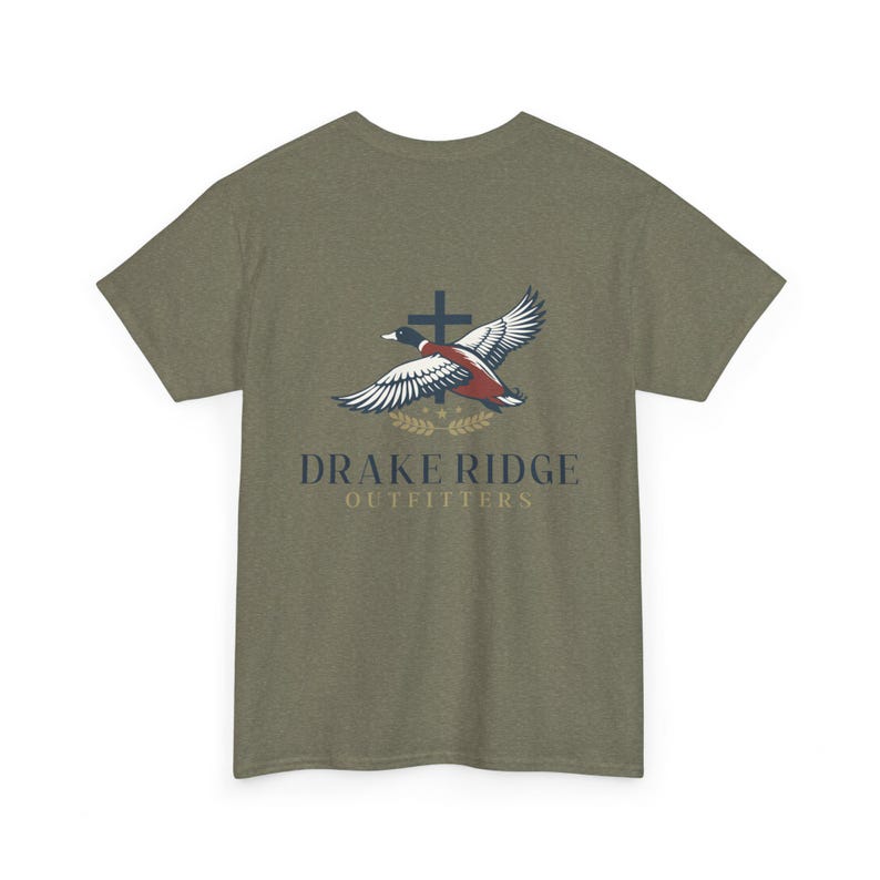 Drake Ridge Flying Duck T-Shirt | Outdoor Outfitters Logo, Hunting Tee image 8