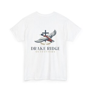 Drake Ridge Flying Duck T-Shirt | Outdoor Outfitters Logo, Hunting Tee image 4