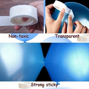 Balloon Glue Dots 100 PCS, Clear Double Sided Adhesive Dots for Balloon Garland, Balloon Arch Helper