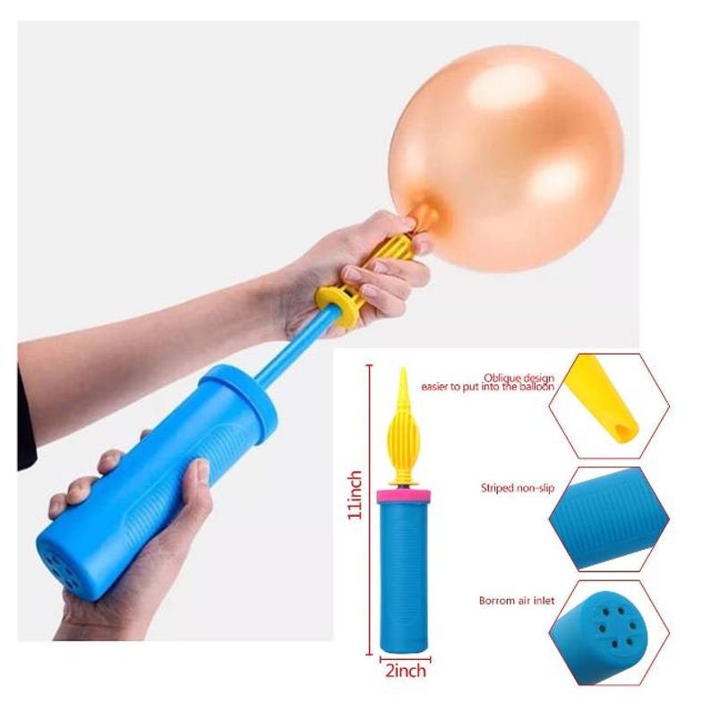 Manual Balloon Pump, Party Decoration Inflator, Hand Air Pump for Latex ...
