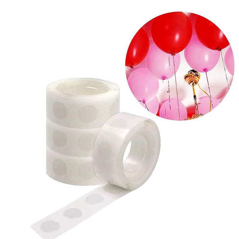 Balloon Glue Dots 100 PCS, Clear Double Sided Adhesive Dots for Balloon Garland, Balloon Arch Helper
