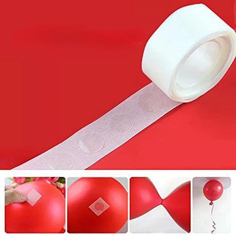 Balloon Glue Dots 100 PCS, Clear Double Sided Adhesive Dots for Balloon Garland, Balloon Arch Helper
