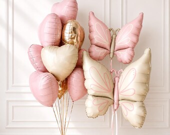 Schmetterling Geburtstag Dekorationen, Rosa Schmetterling Ballon Kit, Schmetterling Party Dekor, Mädchen Geburtstag Dekorationen, Rosa Party Set