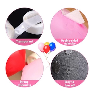 Balloon Glue Dots 100 PCS, Clear Double Sided Adhesive Dots for Balloon Garland, Balloon Arch Helper