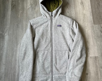 Chaqueta polar Patagonia Insulated Better Sweater Hoody para hombre, talla M, color gris, con cremallera completa.