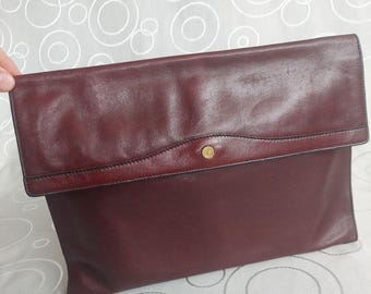 Pochette en cuir Pfeil dorée - Porte-documents bordeaux, porte-documents Allemagne de l'Ouest