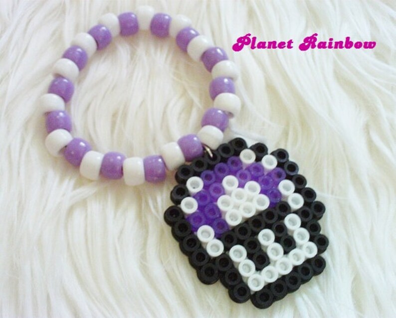 Perler Bead Mushroom Kandi Bracelet You Choose Color Etsy