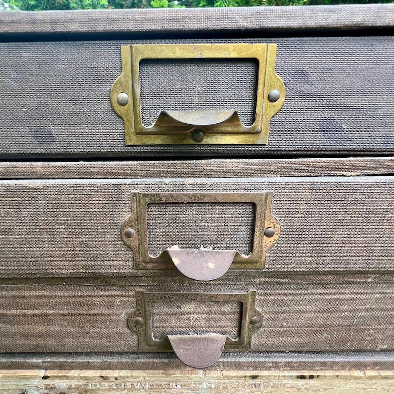 Old Vintage Countertop File Cabinet/organizer W/ Drawers - Etsy