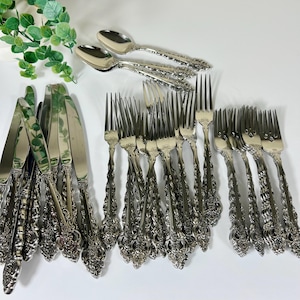 Vintage 1970's Oneida Silverware Michelangelo Design | Stainless Steel Flatware| Pieces Sold Separately