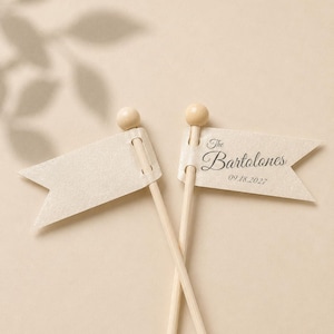 Customizable Wedding Drink Stir Sticks, Personalized Cocktail Stirrers, Party and Bar Decor