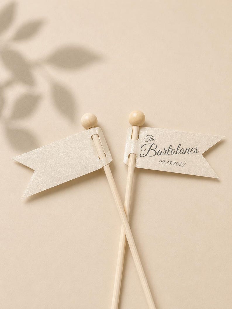 Customizable Wedding Drink Stir Sticks, Personalized Cocktail Stirrers, Party and Bar Decor
