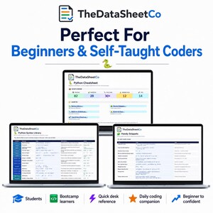 Hoja de referencia de Python, Hoja de referencia de Python para principiantes, Libro de trabajo de referencia de Python, Hoja de referencia de codificación, Fragmentos de sintaxis de Python, Guía en PDF de Excel imagen 9