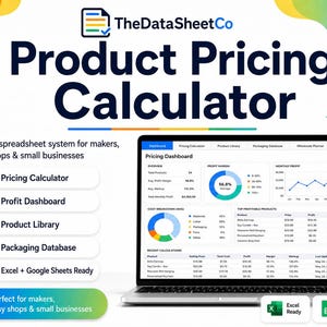 Etsy Verkäufer Preiskalkulation Tabelle | Profit Margin Tool (Excel Google Sheets)