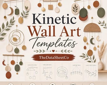 Kinetic Wall Art SVG Bundle, Mobile Wall Decor Templates, Laser Cut SVG DXF Files, Dimensional Wall Art Craft Templates, Digital Download