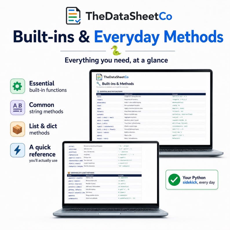 Hoja de referencia de Python, Hoja de referencia de Python para principiantes, Libro de trabajo de referencia de Python, Hoja de referencia de codificación, Fragmentos de sintaxis de Python, Guía en PDF de Excel imagen 5