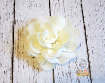 Ivory Chiffon Rose Bridal Hair Clip  Wedding Bridal Flower Girl Flower Bride bridesmaid Women