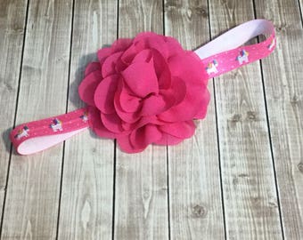 Bright Pink Unicorn Headband - Hot Pink - Fuchsia - Rainbow - Summer - Newborn - Baby Girl - Rose Headband