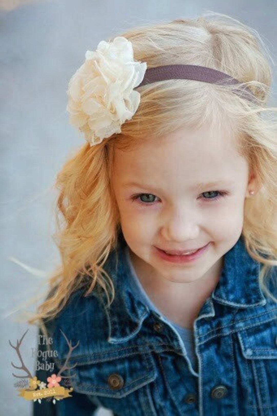 Brown & Cream Headband Fall Flower Girl Newborn Baby Infant Etsy