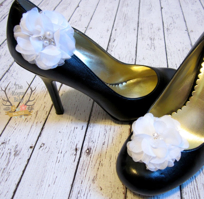 Light Pink Chiffon Flower Shoe Clips. Wedding Bride Bridesmaid Etsy