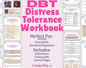 DBT Distress Tolerance Workbook | Therapist Made Skills Guide for Anxiety, Emotional Overwhelm and Crisis Moments | Printable PDF by LMSW