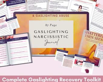 Therapist-Created Gaslighting and Narcissistic Abuse Recovery Guided Journal | Trauma Healing Workbook | Rebuild Self-Worth & Boundaries