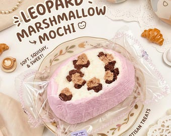Miękki tost w panterkę, realistyczna, gęsta, kremowa zabawka do ściskania, wolno rosnąca zabawka sensoryczna, kawaii akcesorium na biurko, prezent dla smakoszy