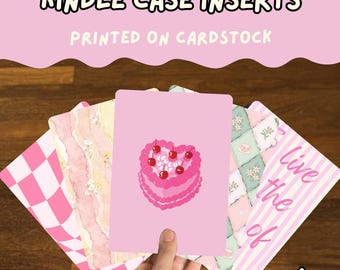 Insertos para fundas Coquette / Insertos de cartulina para Kindle Paperwhite, Colorsoft, Basic, Oasis, Kobo, Boox (impresos)