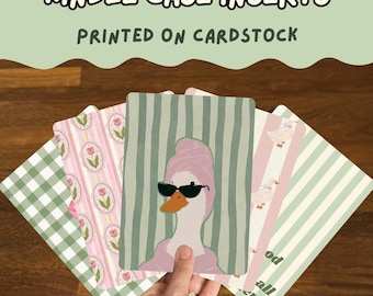 Spring Case Inserts | Cardstock inserts for Kindle Paperwhite, Colorsoft, Basic, Oasis, Kobo, Boox (Printed) Goose, Coffee, Tulips