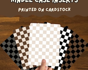 Insertos de cartón a cuadros para fundas Kindle Paperwhite, Colorsoft, Basic, Oasis, Kobo, Boox (impresos)
