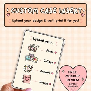Custom E-Reader Case Inserts