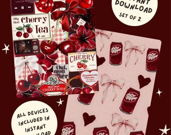 Fundas para Kindle - Descargas instantáneas [juego de 2] - Cereza