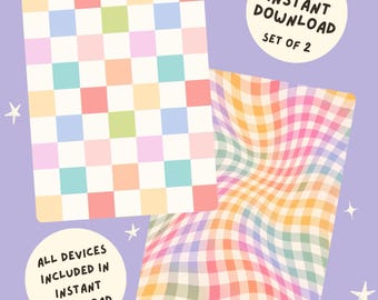 Fundas para Kindle - Descargas instantáneas [juego de 2] - Arcoíris pastel