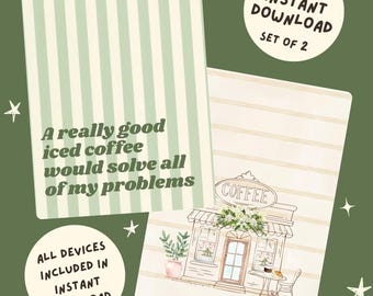 Fundas para Kindle - Descargas instantáneas [juego de 2] - Café helado