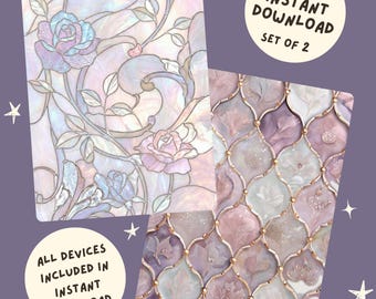 Fundas para Kindle - Descargas instantáneas [juego de 2] - Vitral